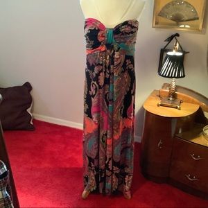 Maxi dress, strapless, size 16